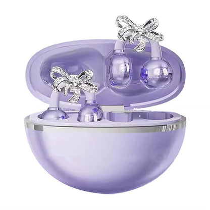 Wireless Bluetooth Clip-On Earbuds with Detachable Crystal Bowknot Earrings for Sports, Fitness, and Workouts