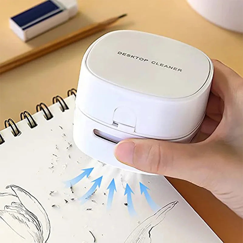 Handheld Mini Desktop Vacuum Desktop Cleaner Cleaning Energy Saving 360 Degree Rotation for Keyboard Home Office School