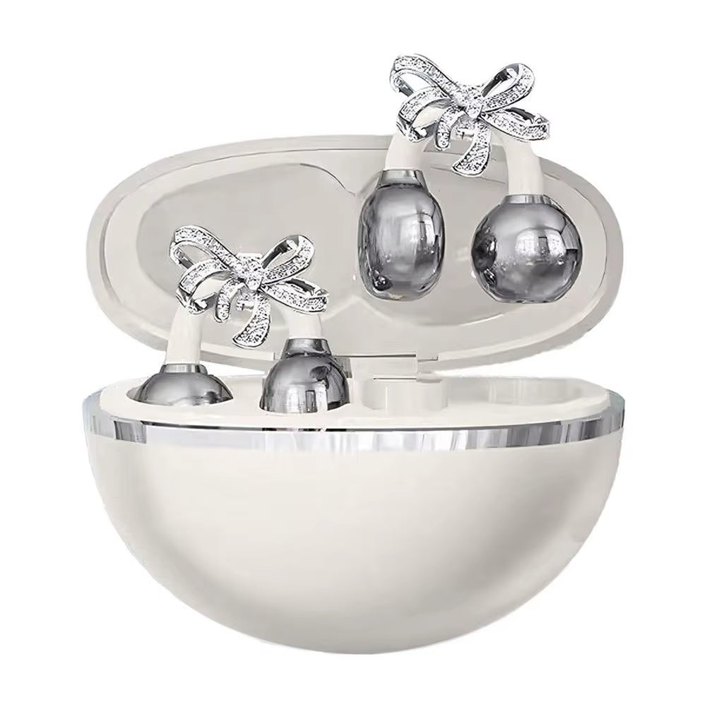 Wireless Bluetooth Clip-On Earbuds with Detachable Crystal Bowknot Earrings for Sports, Fitness, and Workouts