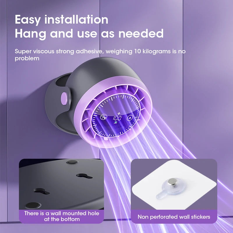 Touch Screen Portable Mini Desk Fan 100-Speed Adjustable Quiet Strong Wind Cooling with Digital Display Air Circulation Fan